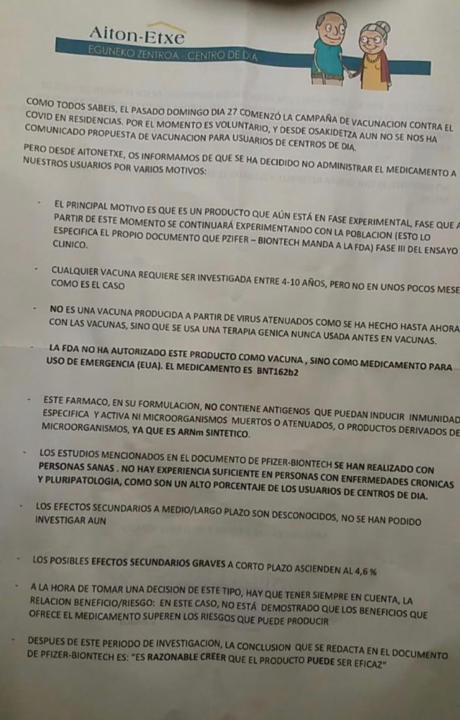 Imagen del texto distribuido