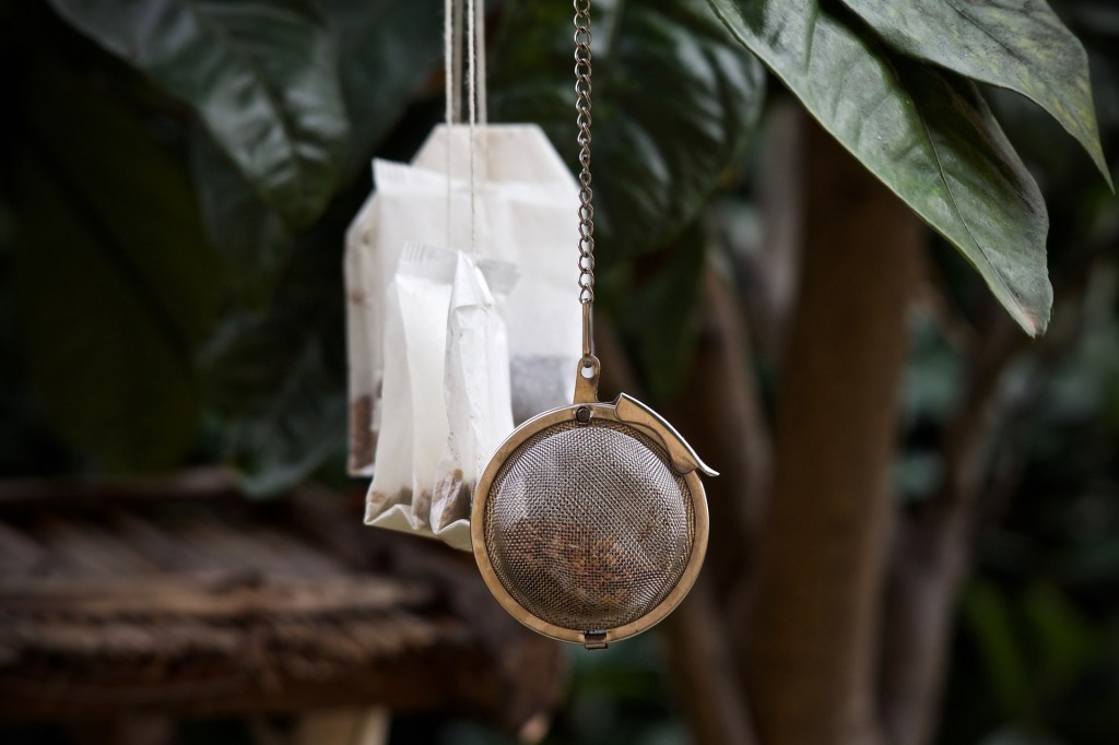Imagen de unas bolsas de té y un infusionador